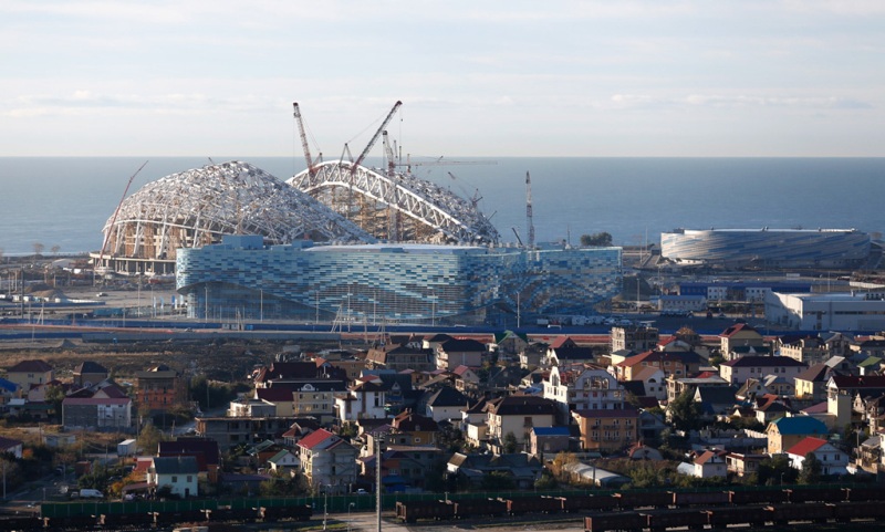 Строительство каркаса стадионов для Олимпиады