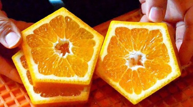 пятиугольные апельсины.