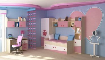 Дизайн детской комнаты для девочек - Модерн