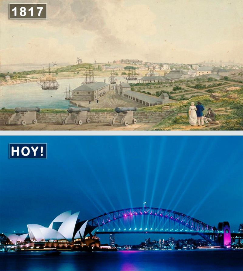 8. Сидней, Австралия – 1817 и сейчас