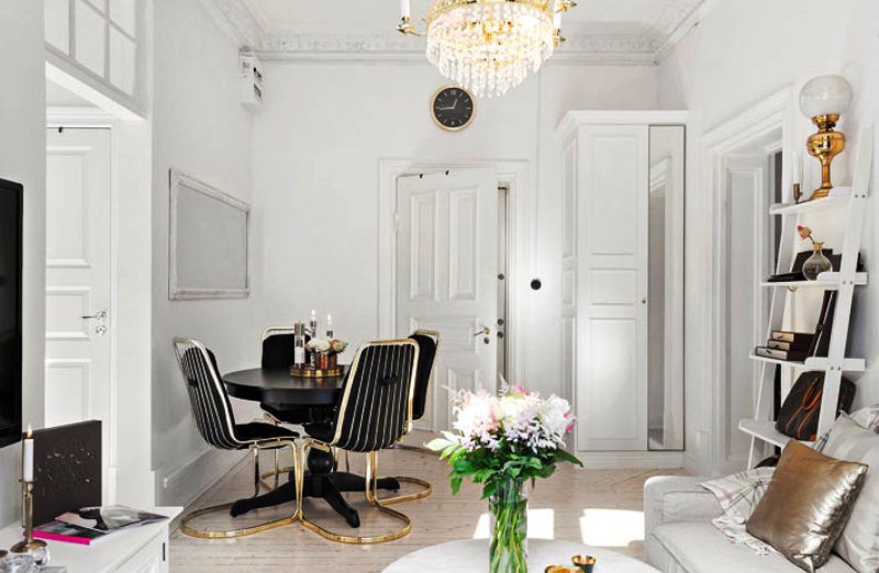 Дизайн квартиры в черно-белом цвете - 7