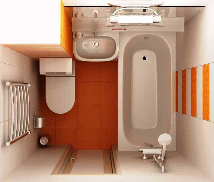 Дизайн маленькой ванной комнаты - 12