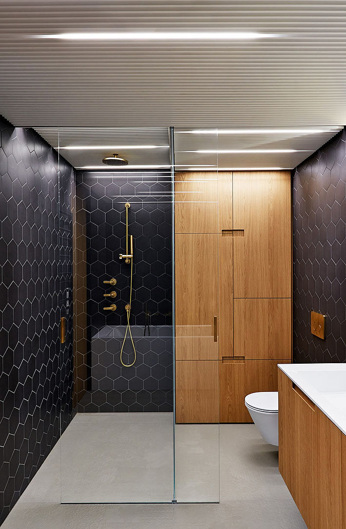 Красивая ванная комната черный цвет - 3