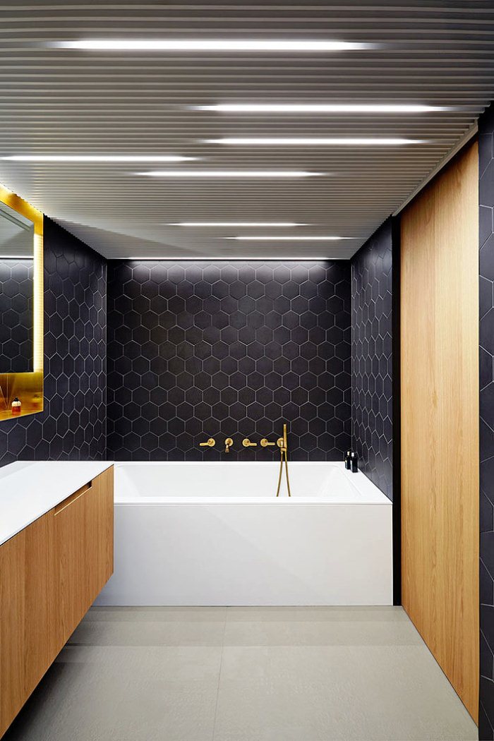 Красивая ванная комната черный цвет - 4