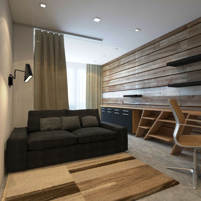 Современный дизайн однокомнатной квартиры - 41