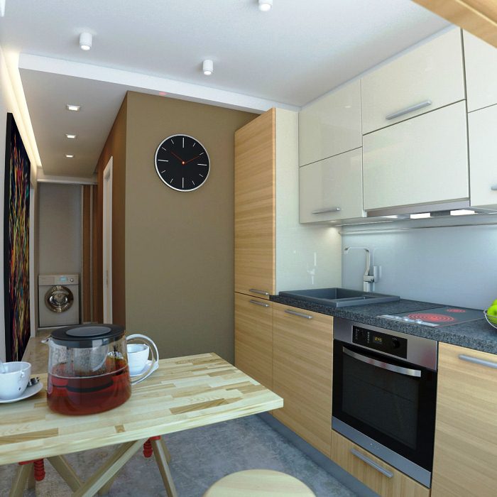 Современный дизайн однокомнатной квартиры - 43