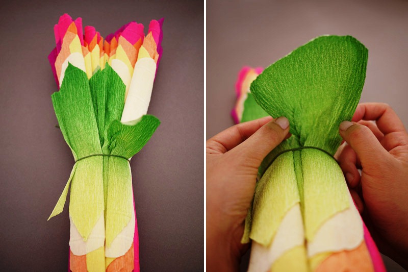 Как сделать цветы из гофрированной бумаги своими руками поэтапно фото 12