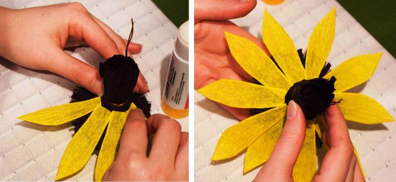 Как сделать цветы из гофрированной бумаги своими руками поэтапно фото 54