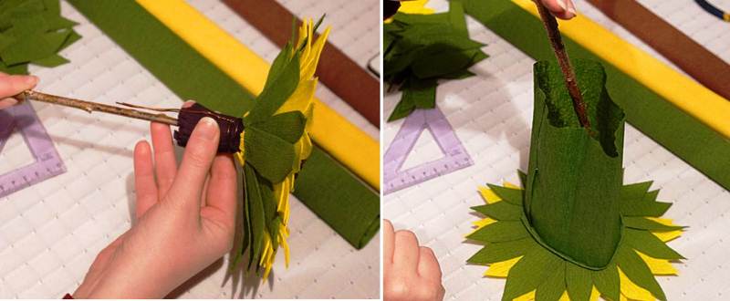 Как сделать цветы из гофрированной бумаги своими руками - 59