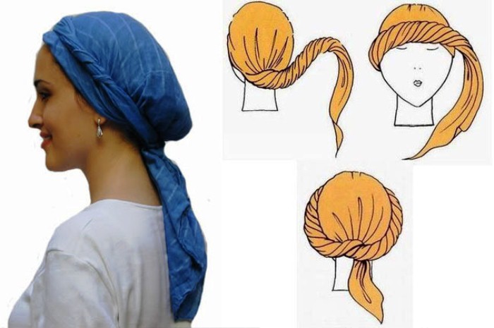 Как красиво завязать платок на голове - 12
