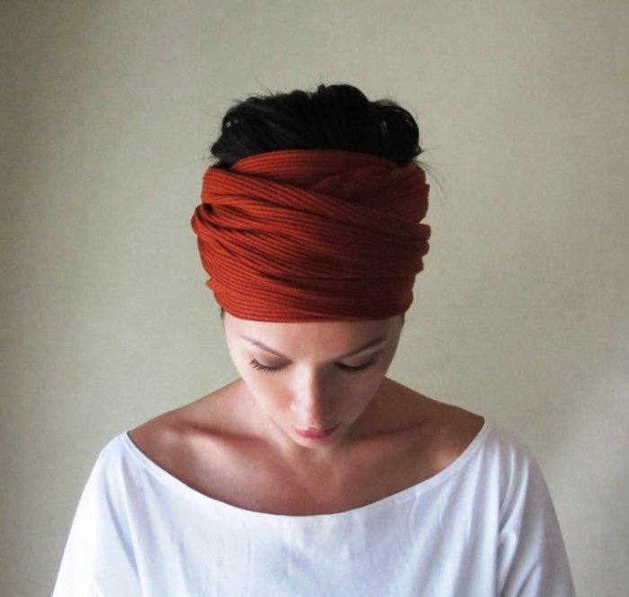 Как красиво завязать платок на голове - 7