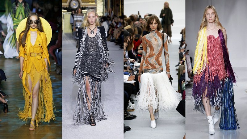 Одежда с бахромой: Elie Saab, Balmain, Celine, Calvin Klein