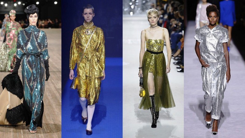 Блестящая одежда: Marc Jacobs, Gucci, Dior, Tom Ford