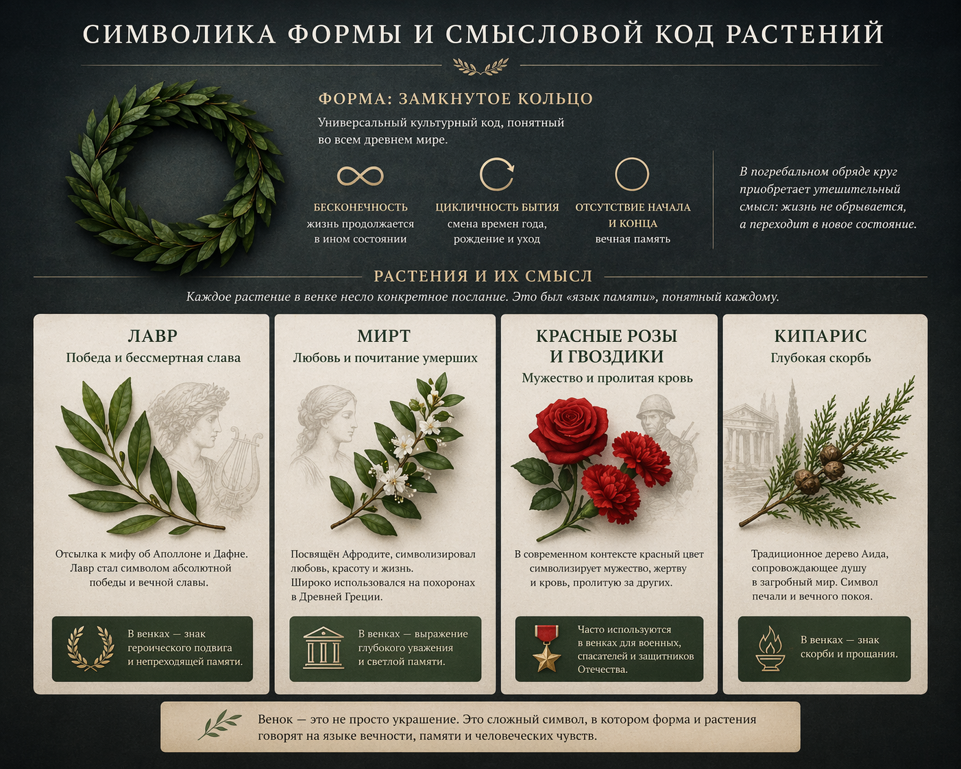 Инфографика - Символика формы и смысловой код растений
