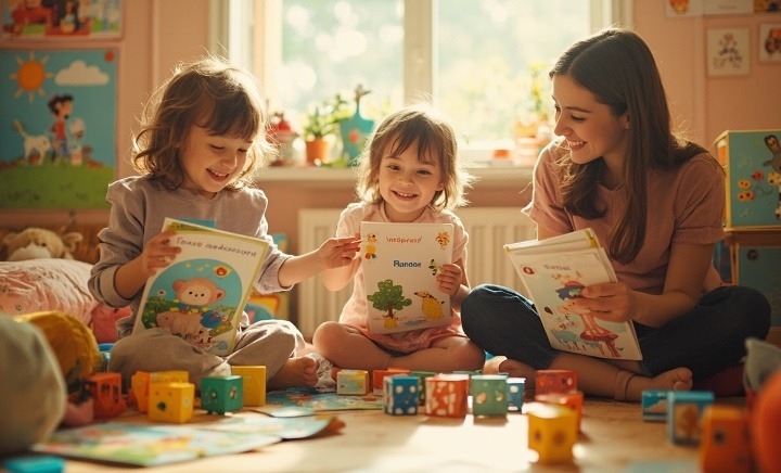 дети читают книги на английском